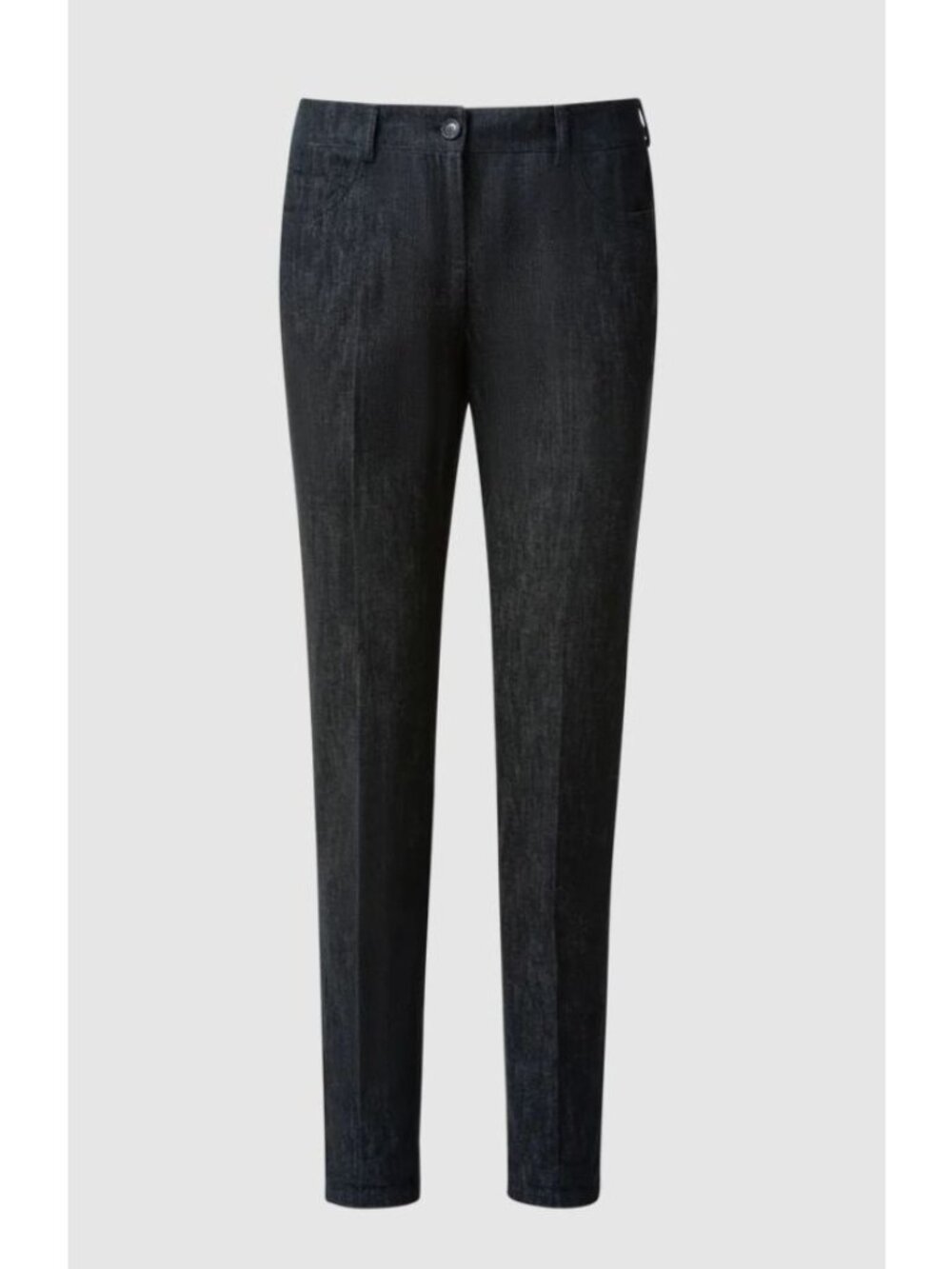 AKRIS PUNTO Magda Slim Cotton Denim Stretch Pants Jeans Black Size 6